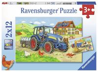 Ravensburger puzzel 2x12 stukjes construction site and farm