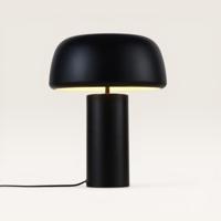 Tafellamp Voryn nero m - Zwarte paddenstoel lamp van metaal voor binnen - Zonder lichtbron