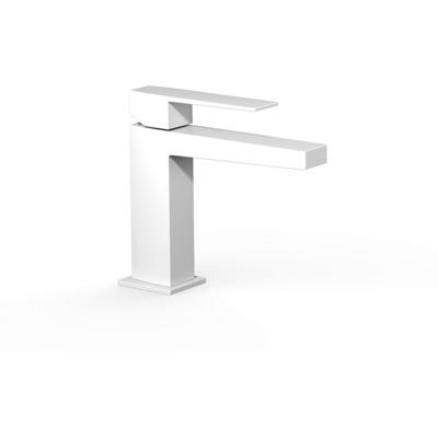Wastafelkraan Tres Slim | Opbouw | Mengkraan | Standaard model | 1-hendel | Vierkant | Wit mat