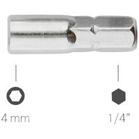 Bernstein Tools for Electronics 4-566 Bitadapter 1/4 inch > 4 mm bits 25 mm 1/4