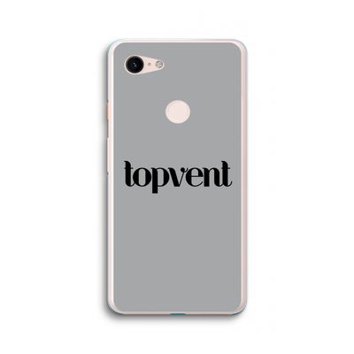Topvent Grijs Zwart: Google Pixel 3 XL Transparant Hoesje