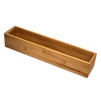 Bestekbak/keuken organizer 1 vaks Tidy Smart - bamboe - 38 x 8 x 7 cm