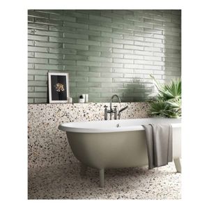 Del Conca Frammenti Wandtegel | 7.5x40 cm | Glans Groen