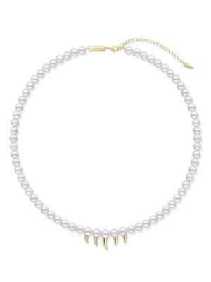 TASAKI collier en or 18ct Collection Line Danger à perles Akoya