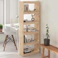 Boekenkast/kamerscherm 60x30x167,5 cm massief grenenhout
