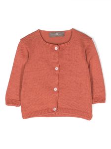 Little Bear cardigan en maille à col rond - Orange