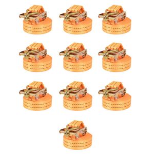 VidaXL Spanbanden 1 ton 6mx38mm oranje 10 st