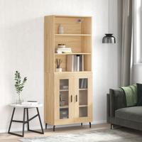 Hoge kast 69,5x34x180 cm bewerkt hout sonoma eikenkleurig