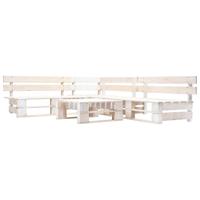 4-delige Loungeset pallet hout wit