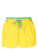 Moschino short de bain à logo embossé - Jaune