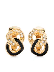 Christian Dior Pre-Owned boucles d'oreilles clips serties de strass (années 1990)