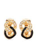 Christian Dior Pre-Owned boucles d'oreilles clips serties de strass (années 1990)