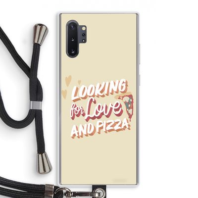 Pizza is the answer: Samsung Galaxy Note 10 Plus Transparant Hoesje met koord