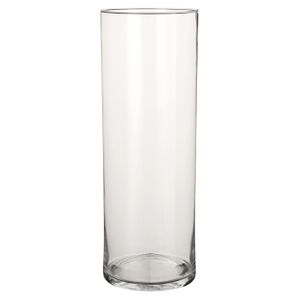 1x Glazen cilinder vaas/vazen 55 cm rond   -