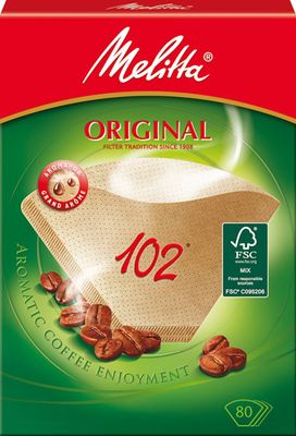 Melitta classic filterzakjes 102/80 natuur