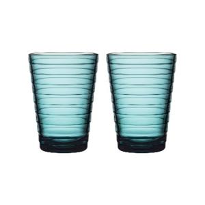 IITTALA - Aino Aalto - Glas 0,33l zeeblauw set/2
