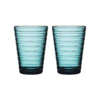 IITTALA - Aino Aalto - Glas 0,33l zeeblauw set/2