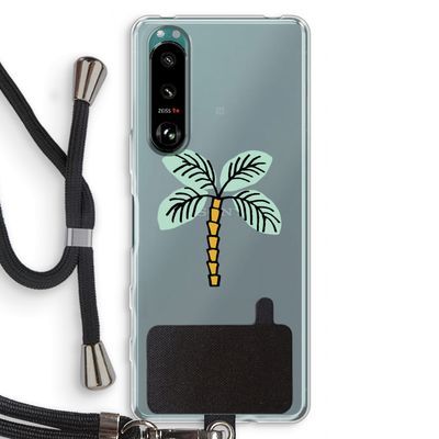 Palmboom: Sony Xperia 5 III Transparant Hoesje met koord