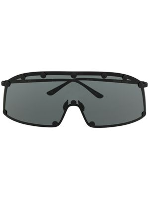 Rick Owens lunettes de soleil à monture oversize - Noir
