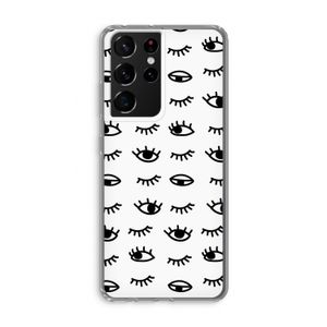 Eye pattern #2: Samsung Galaxy S21 Ultra Transparant Hoesje