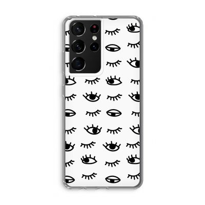 Eye pattern #2: Samsung Galaxy S21 Ultra Transparant Hoesje