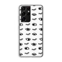 Eye pattern #2: Samsung Galaxy S21 Ultra Transparant Hoesje