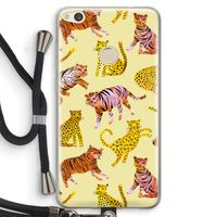 Cute Tigers and Leopards: Huawei Ascend P8 Lite (2017) Transparant Hoesje met koord