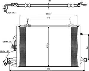 Condensor, airconditioning 35031