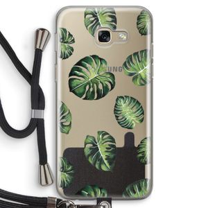 Tropische bladeren: Samsung Galaxy A5 (2017) Transparant Hoesje met koord