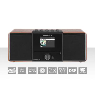 Telestar DIRA S32i CD EWF Multifunctionele Stereo Radio met CD-speler DAB+ / FM / Internet / Bluetooth Hout - 30-320-01