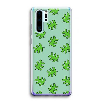 Groene blaadjes: Huawei P30 Pro Transparant Hoesje
