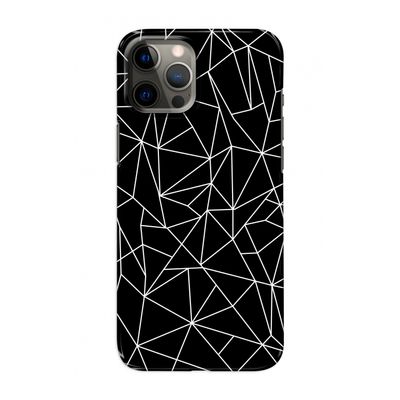 Geometrische lijnen wit: Volledig geprint iPhone 12 Hoesje