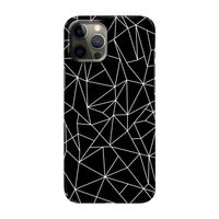Geometrische lijnen wit: Volledig geprint iPhone 12 Hoesje
