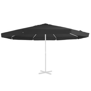 VidaXL Vervangingsdoek voor parasol 500 cm zwart