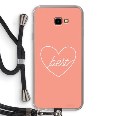 Best heart: Samsung Galaxy J4 Plus Transparant Hoesje met koord