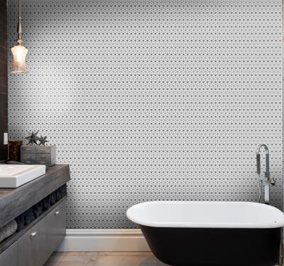 Badkamer behang Grijs mozaïek