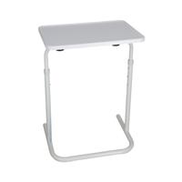 Bijzettafel - wit - kunststof - verstelbaar - 48 x 38 cm - klaptafel Bijzettafel - wit - kunststof - verstelbaar - 48 x 38 cm - klaptafel
