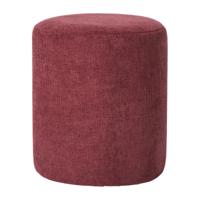 Poef Debby - bordeaux rood - ø35x40 cm