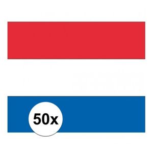 50x Vlag Nederland stickers