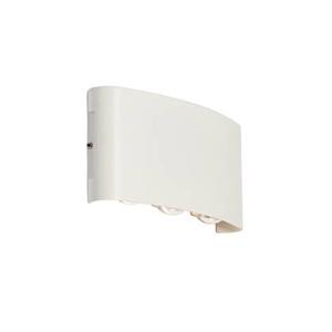 QAZQA Buiten wandlamp wit incl. LED 6-lichts IP54 - Silly