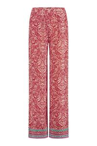 Studio Anneloes Marilon Paisley Border Trousers 11321 Broek 3711 Red/offwhite