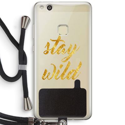 Stay wild: Huawei Ascend P10 Lite Transparant Hoesje met koord