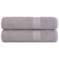 VidaXL Handdoeken 2 st 50x100 cm 360 g/m² 100% katoen grijs VidaXL Handdoeken 2 st 50x100 cm 360 g/m² 100% katoen grijs