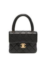 CHANEL Pre-Owned sac à main à matelassage losanges (années 1990) - Noir