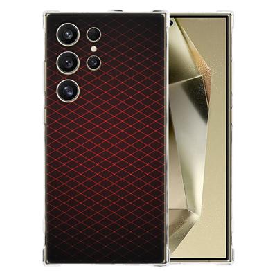 Samsung Galaxy S25 Ultra Hoesje - Geruit Rood TPU Antishock Samsung Galaxy S25 Ultra Hoesje - Geruit Rood TPU Antishock