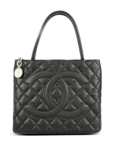 CHANEL Pre-Owned sac cabas Medallion en cuir (2000) - Noir