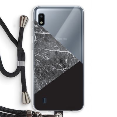 Combinatie marmer: Samsung Galaxy A10 Transparant Hoesje met koord