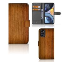 Motorola Moto G22 | Book Style Case | Donker Hout
