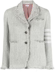 Thom Browne veste en tweed à 4 bandes signature - Gris