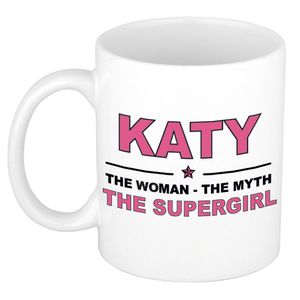 Katy The woman, The myth the supergirl cadeau koffie mok / thee beker 300 ml